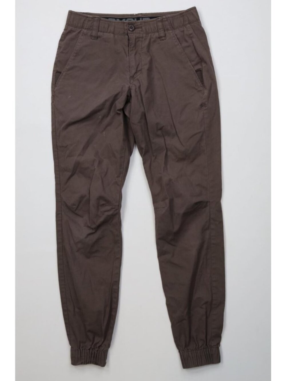 Under Armour Mens 30x32 Distressed Cuffed Performance Chino Joggers Pants Brown